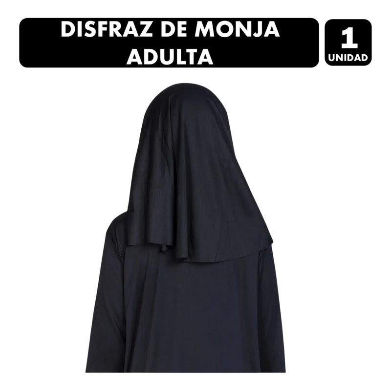 Disfraz Monja Para Adultos Especial Noche De Halloween Mujer Negro S
