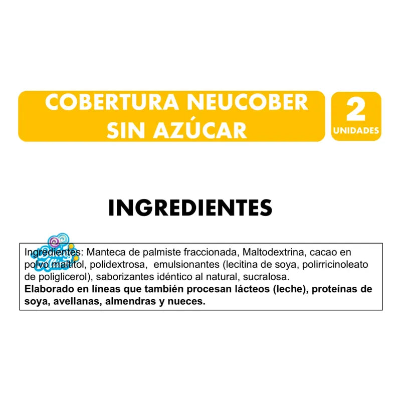 Cobertura Neucober 407 Sin Azúcar (pack De 2 Unidades)