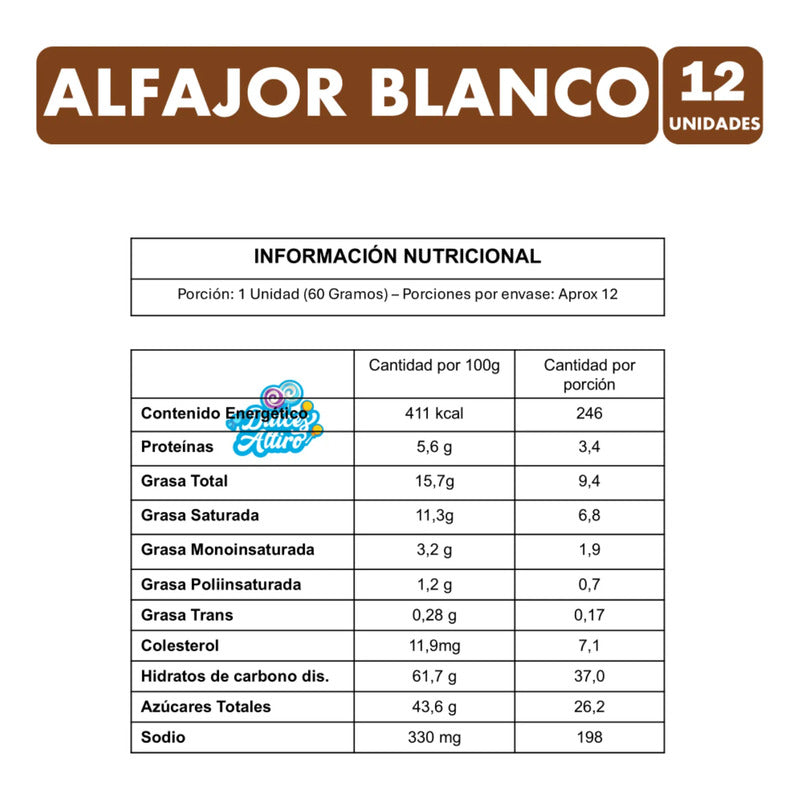 Alfajor Blanco Premium 3 Capas - Calaf  (caja Con 12 Uni)
