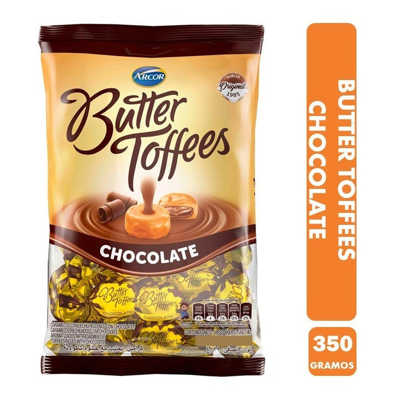 Caramelos Butter Toffees, Sabor Chocolate - Bolsa De 350 Gr.