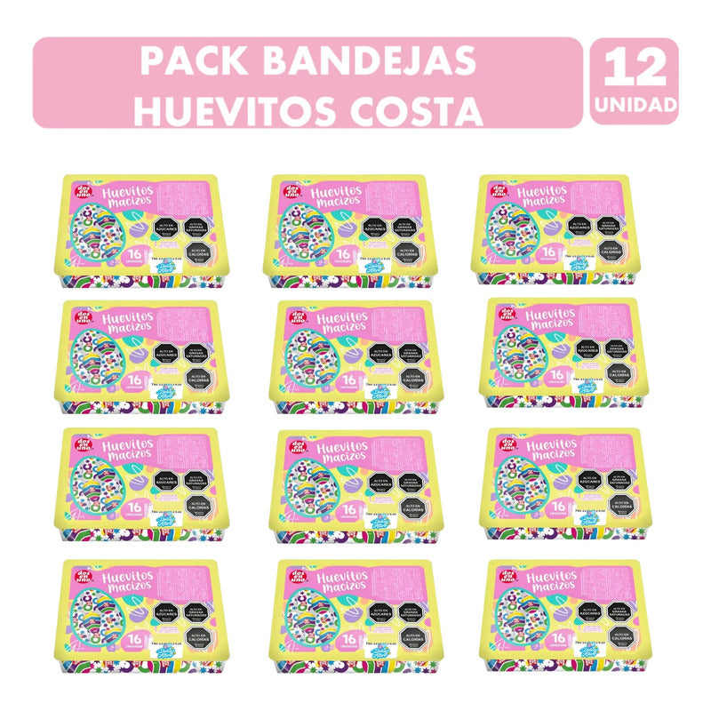 Pack De 12 Bandejas De Huevitos Dos En Uno Especial Pascua