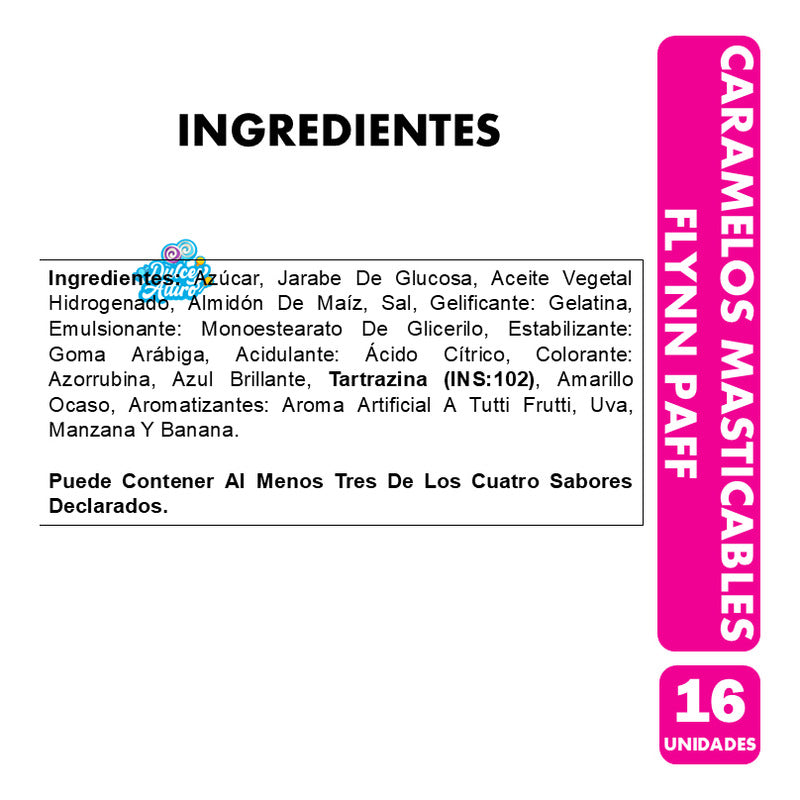 Flyn Paff Masticables Importados Sin Gluten (bolsa Con 16un)
