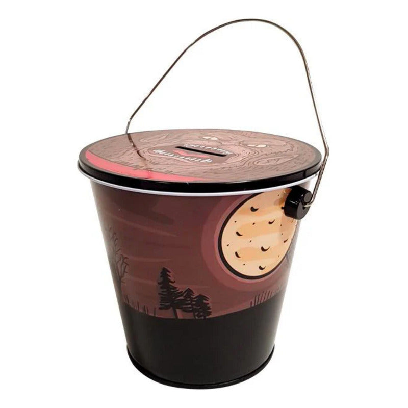 Balde Alcancía Especial Halloween Noche Color Café Noche Lobo Chocolate