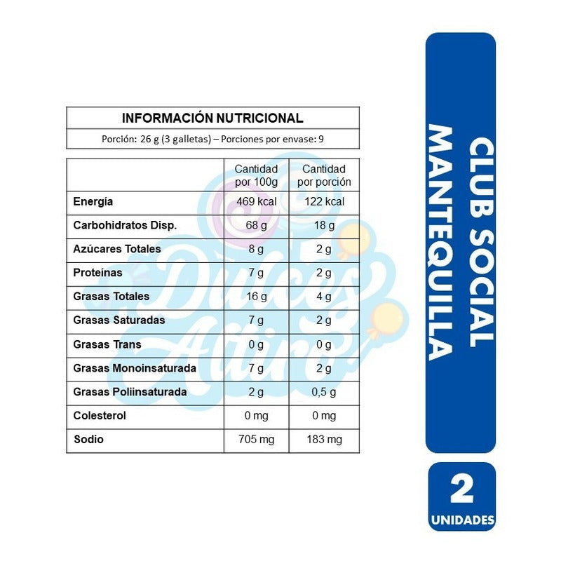Club Social Sabor Mantequilla (pack Con 2 Unidades)