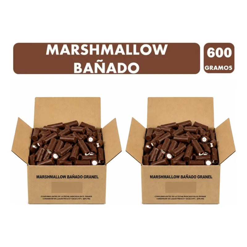 Pack 2 Cajas Marshmallow De Arcor Bañados En Chocolate