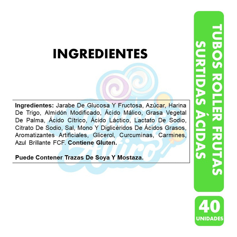 Fini Gomitas Sabor Frutas Ácidas En Rollo (caja Con 40uni)