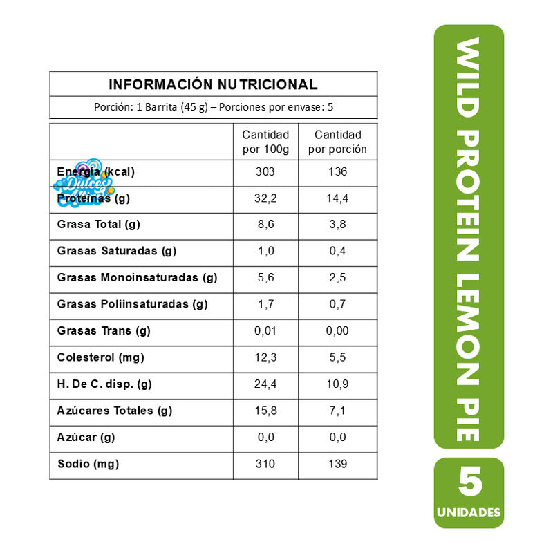 Barrita Wild Protein Lemon Pie - (caja Con 5 Unidades)
