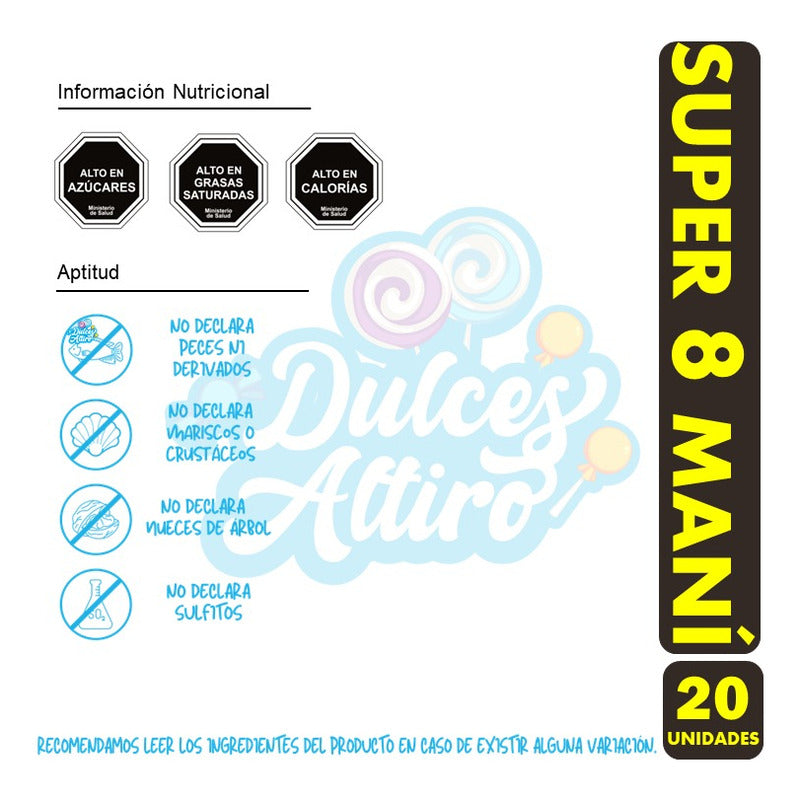Super 8 2.0 Mani De Nestle (caja Con 20 Unidades)