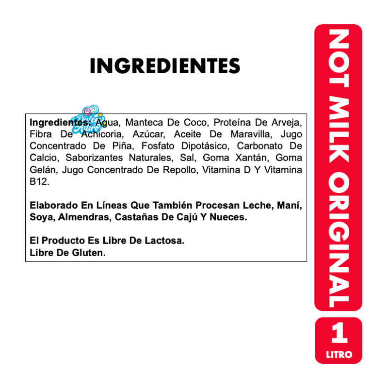Not Milk Original Leche Sin Lactosa De 1 Litro Not Co Vegana