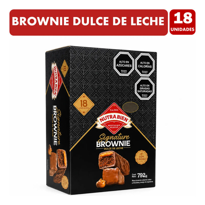 Brownie Nutra Bien Bizcocho Dulce De Leche (18 Unidades)