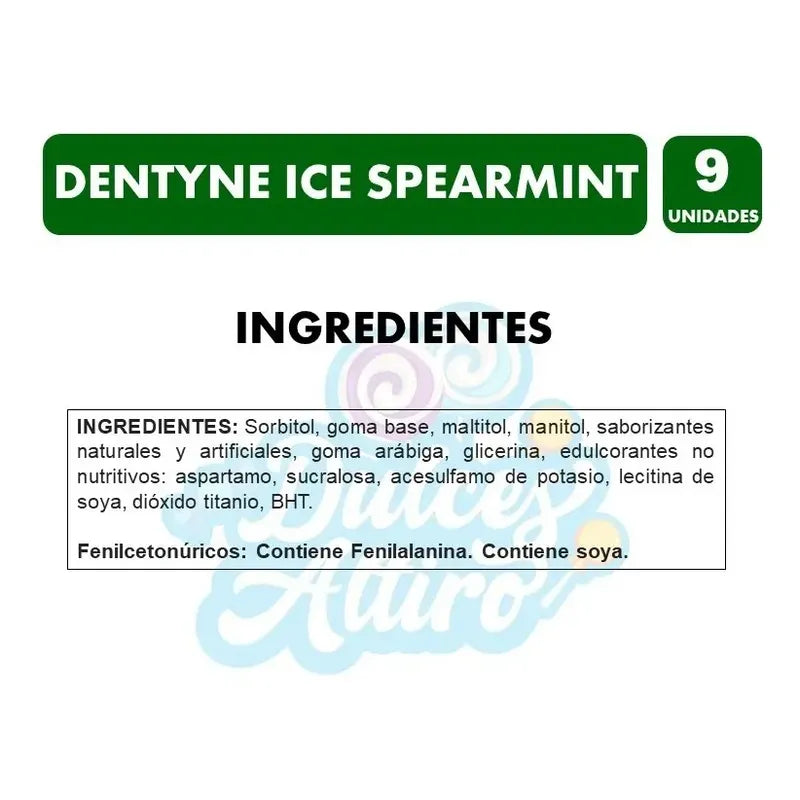 Dentyne Verde - Chicle Ice Spearmint (caja Con 9 Unidades)