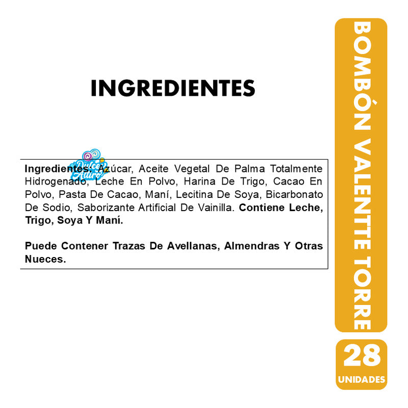 Bombones De Chocolate Valentte -caja En Forma De Torre (28u)
