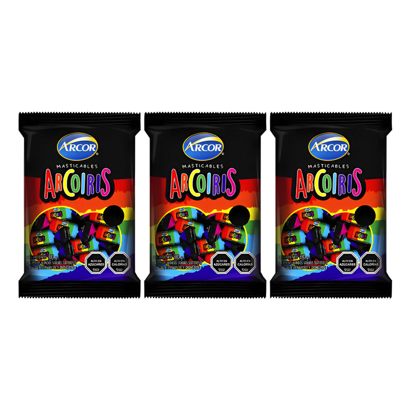 Dulces Para Halloween - Masticables Arcoíris (pack 3 Uni)