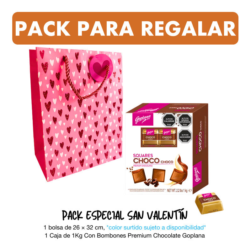 Pack Bombones Chocolate Goplana 1kg + Bolsa De Regalo