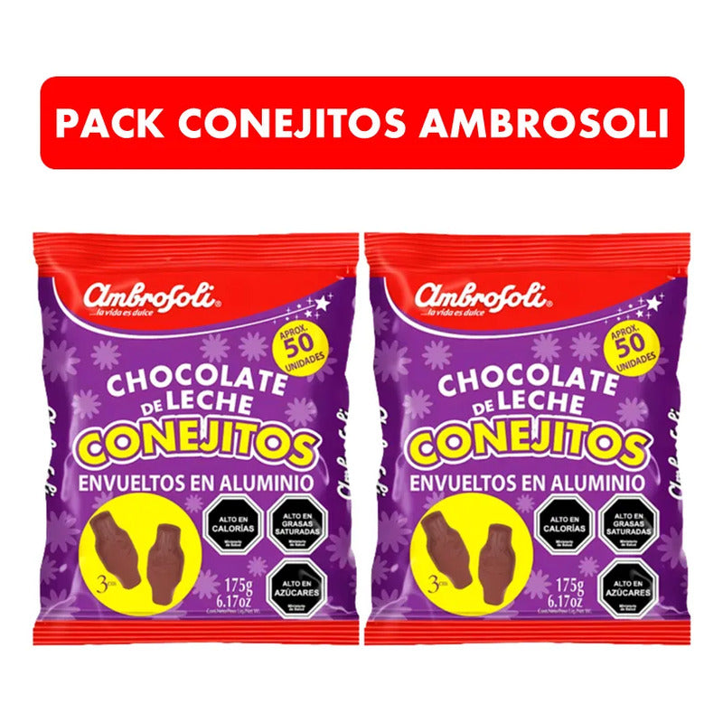 Pack Bolsa Conejitos De Pascua Ambrosoli (2 Unidades)