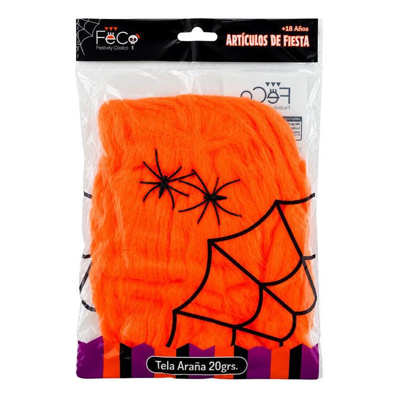 Tela De Araña Para Decorar Noche Halloween (1 Unidad)