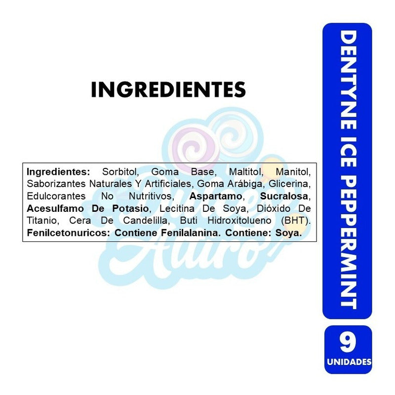 Chicles Dentyne Ice Peppermint (caja Con 9 Unidades)