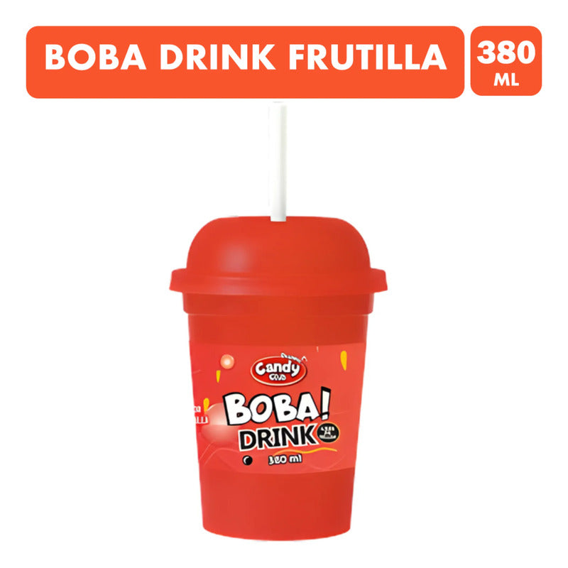 Boba Drink Bebida Con Pelotitas Explosivas - Sabor Frutilla