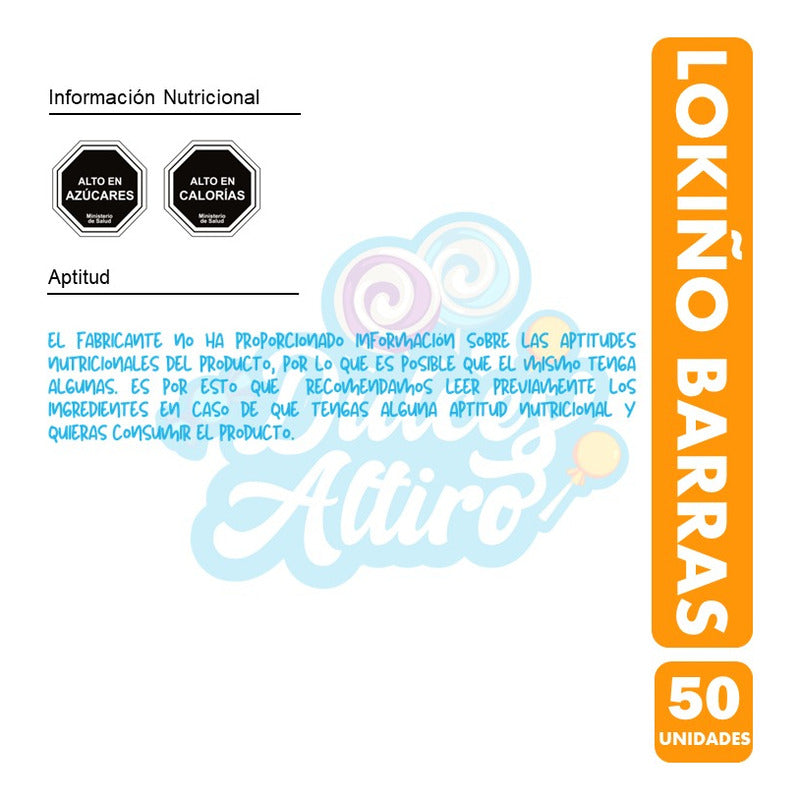 Masticables Lokiño Bolsa Barras Surtidas 400gr