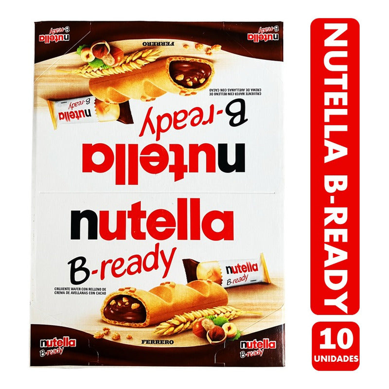 Nutella B-ready, Barra Rellena De Avellana Y Cacao (10 Uni)