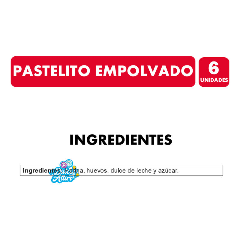 Pastel Artesanal Chileno Empolvado Curacavi (display 6 Un)