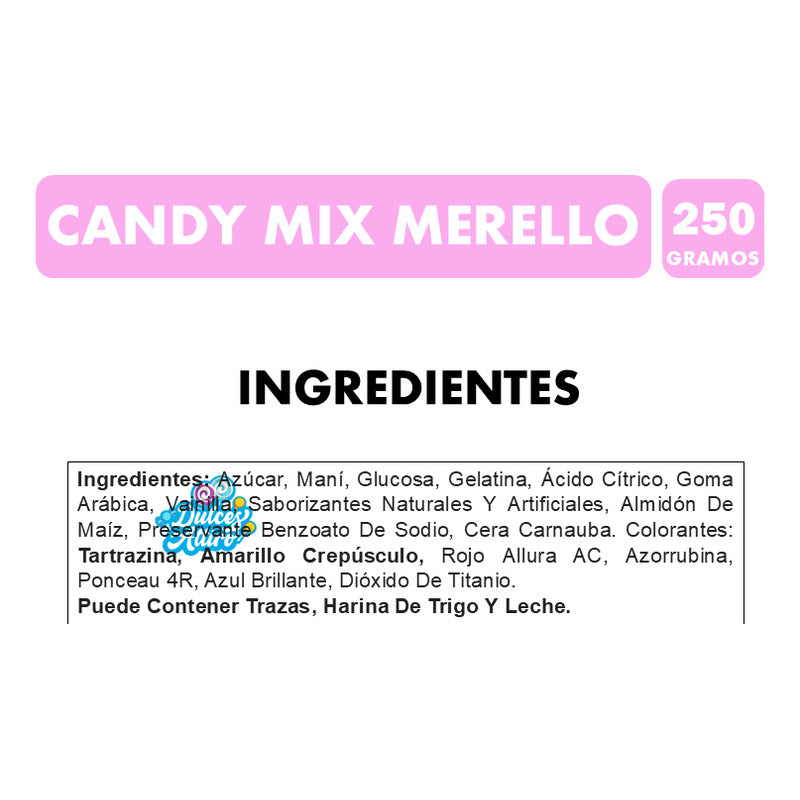 Vaso De Dulces Candy Mix De Merello (frasco De 250 Gramos)