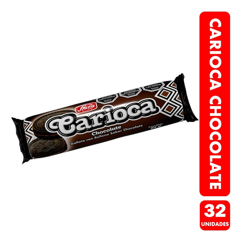 Carioca Sabor Chocolate - Galleta De Fruna (caja Con 32un)