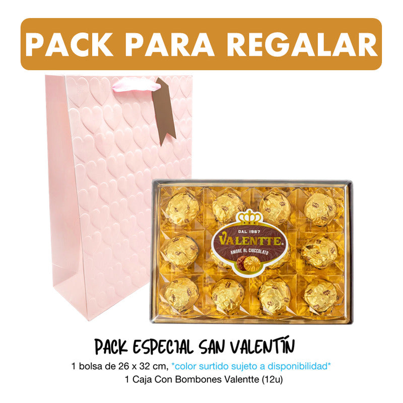 Bombones De Chocolate Valentte + Especial Bolsa De Regalo
