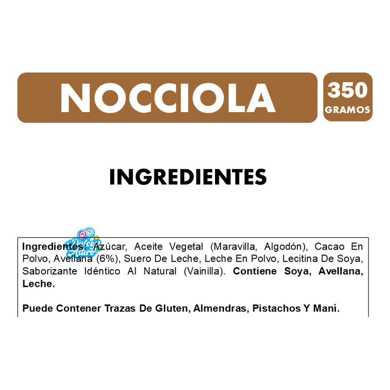 Nocciola - Crema De Avellanas En Frasco De Vidrio (350 Gr)