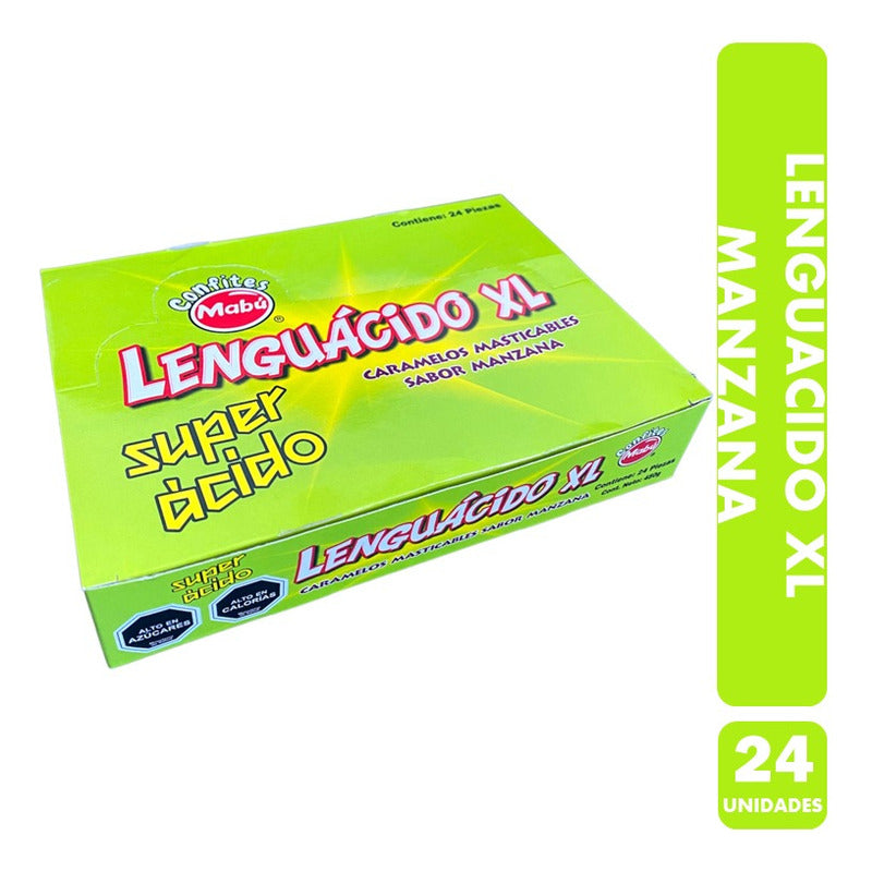 Lenguácido Xl - Masticable Sabor A Manzana  (caja Con 24 U)