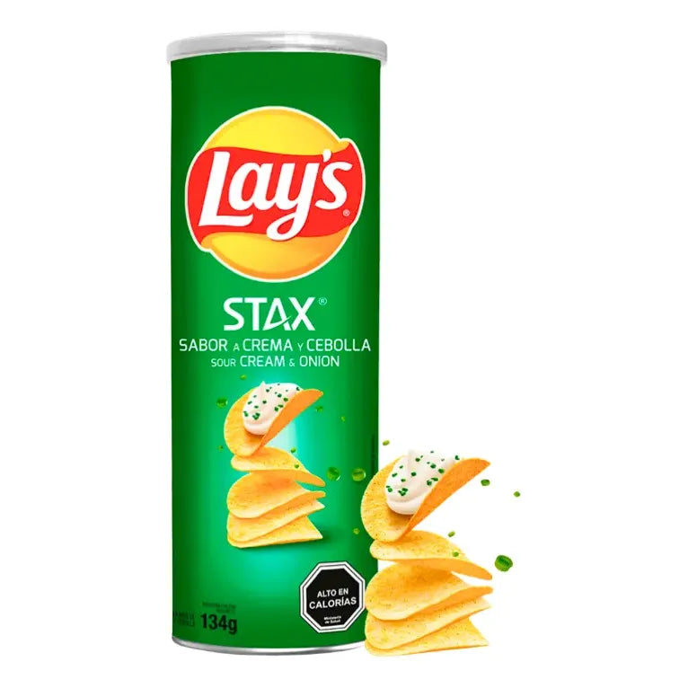 Papas Fritas Lays Stax - Sabor Crema Y Cebolla
