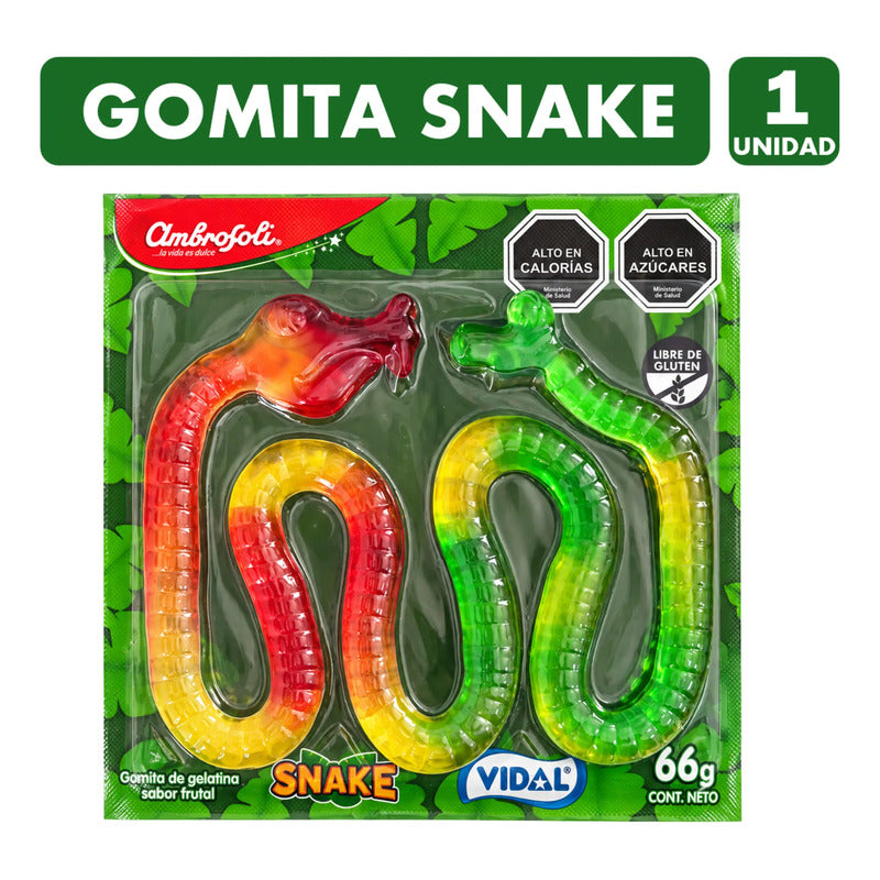 Gomita Serpiente De Un Metro Snake Unitario Ambrosoli 66g