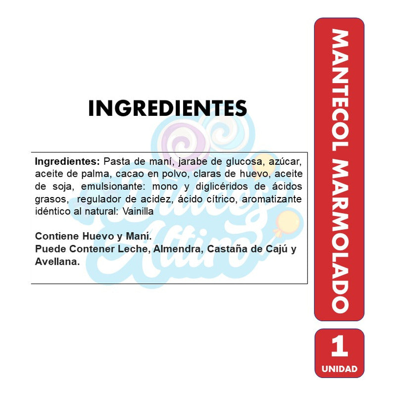 Mantecol Marmolado De Mondelez- Sin Tacc(contiene 111gramos)