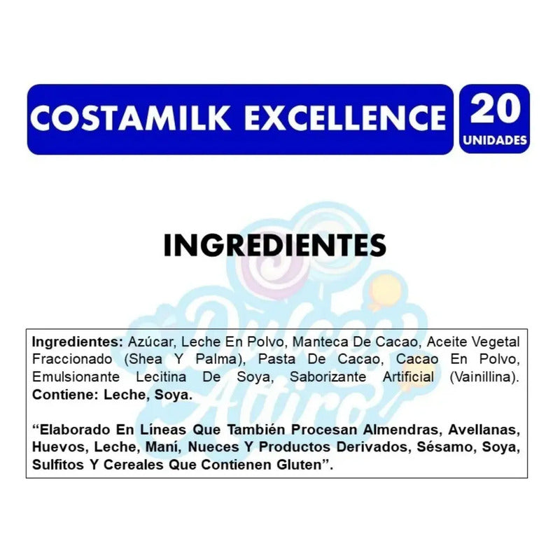 Costamilk Excellence Chocolate Costa (display 20 Unidades)