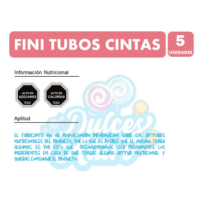 Cintas Frutilla Ácida De Fini - Gomitas (pack De 5 Unidades)