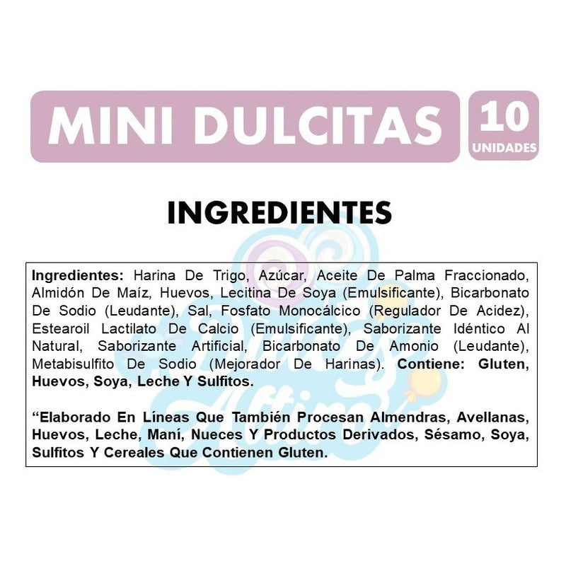 Galletas Para Colacion - Mini Dulcitas Costa (pack De 10 Un)