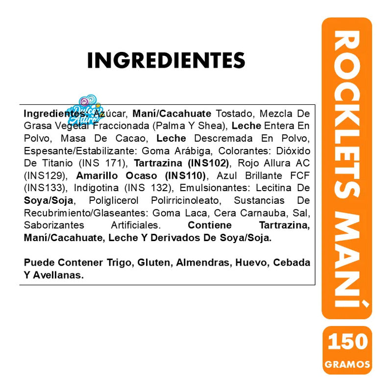 Rocklets Maní - Maní Con Sabor A Chocolate Con Caramelo