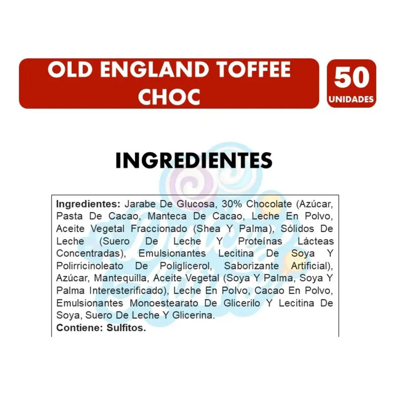 Old England Toffee Choc Chocolate Bolsa Con 50 Unidades