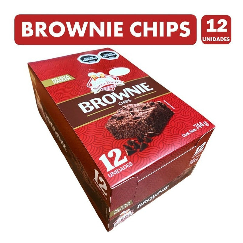 Caja Brownie Chips Nutra Bien (caja Con 12 Unidades)