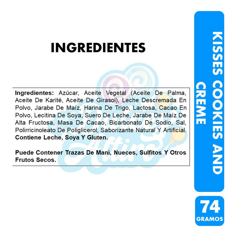 Chocolate Hershey´s Kisses Cookies And Cream (caja Con 74gr)