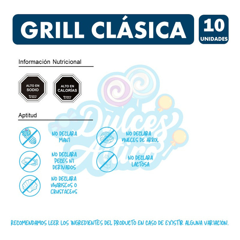Grill Clásica-galletas De Mackay Para Colación(pack Con 10u)