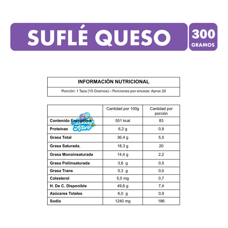 Balde Suflé Queso - Cereal Horneado Sabor Queso (300g)