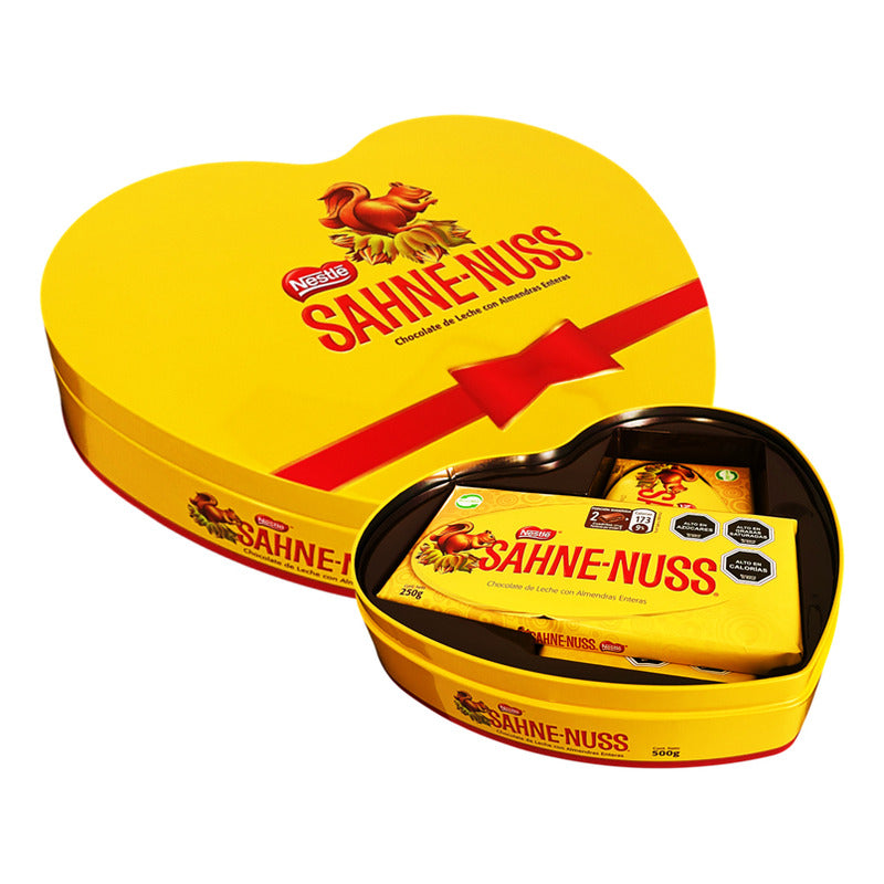Caja Metálica Para Regalo Con Chocolates Sahne Nuss (500 Gr)