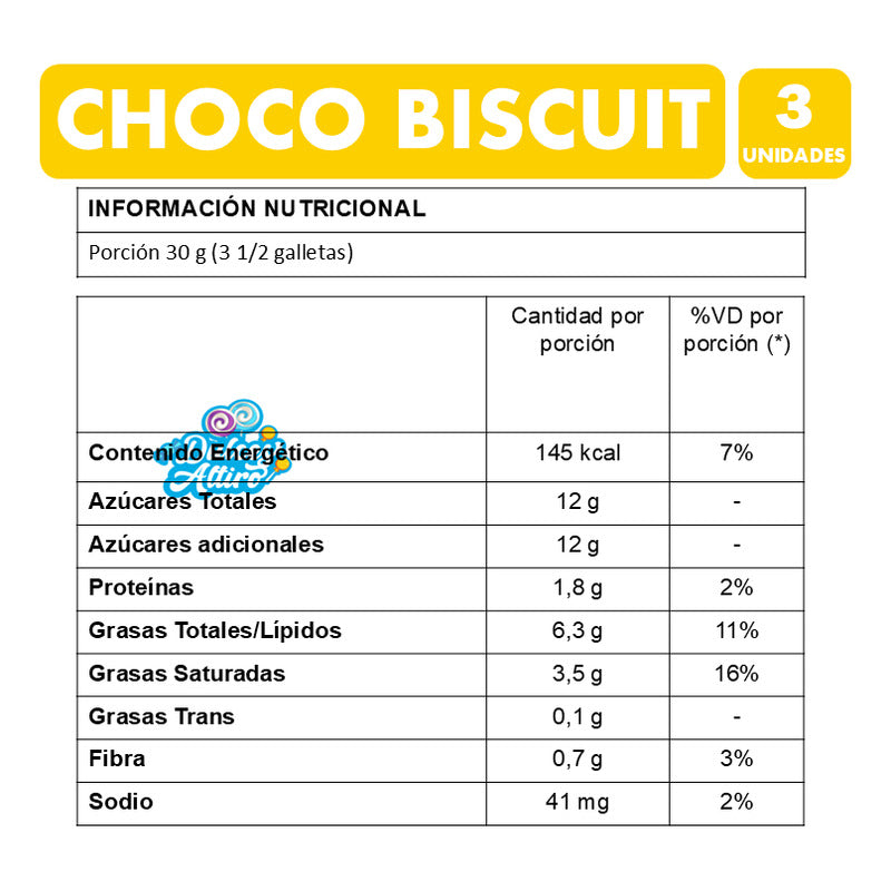 Pack Galletas Choco Biscuit De Garoto (pack 3 Unidades)