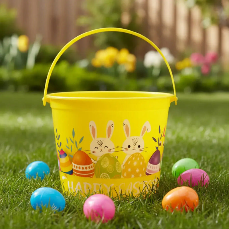 Canasta Especial Huevitos De Pascua - Color Amarillo