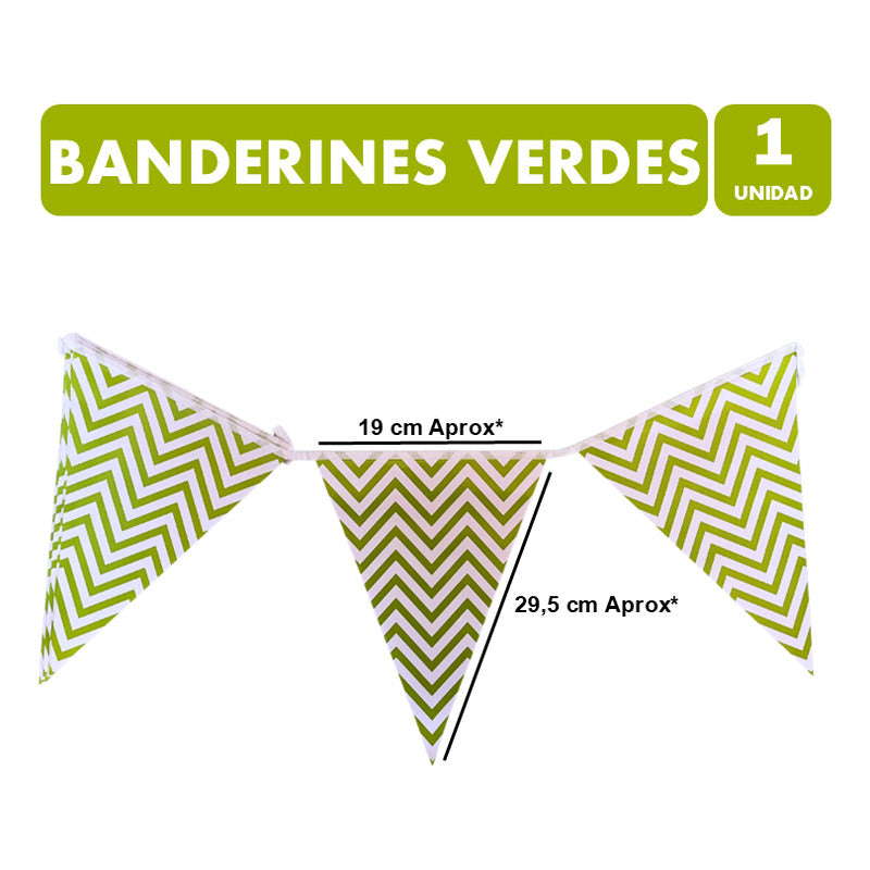 Pack Cumpleaños Color Verde - Adornos Accesorios Decoración