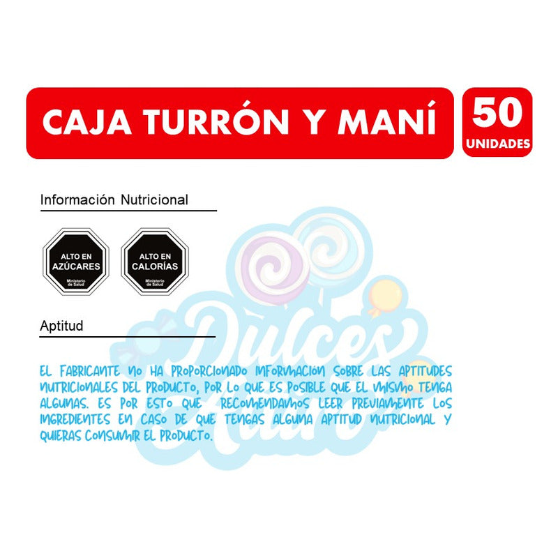 Caja De Turrón Mani Marca Arcor (caja Con 50 Unidades)