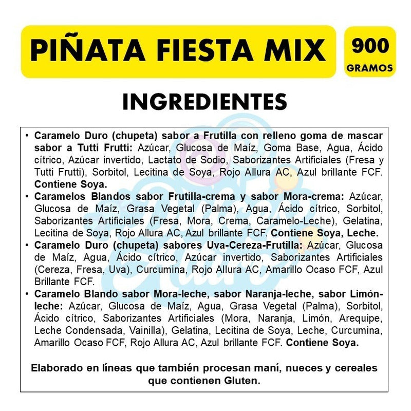 Dulces Para Piñata - Fiesta Mix (bolsa Con 900gr)