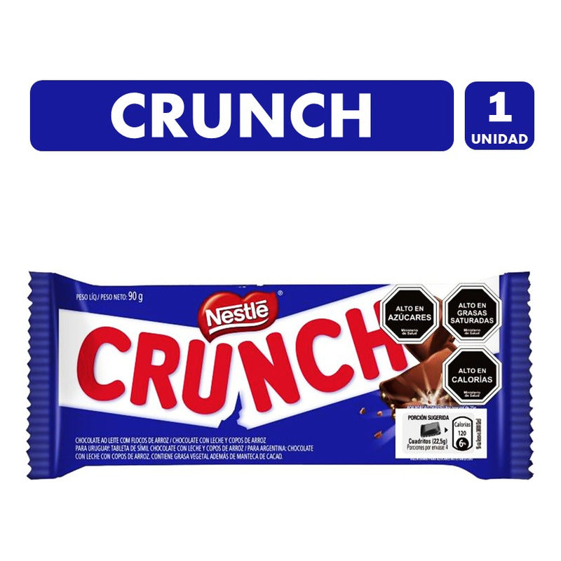 Chocolate Crunch De Nestlé, Chocolate De Leche (tableta 80g)