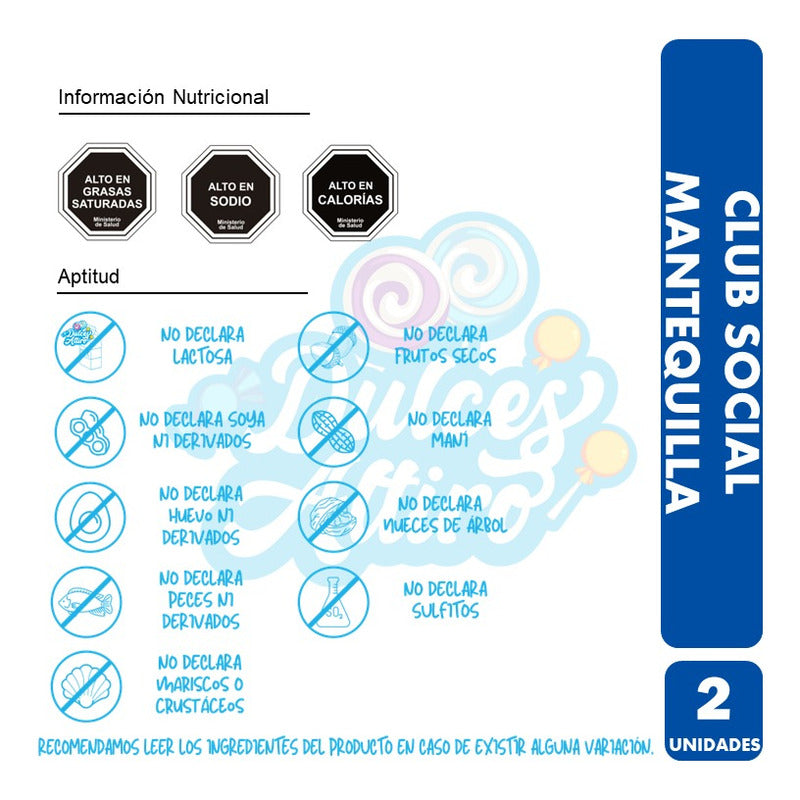 Club Social Sabor Mantequilla (pack Con 2 Unidades)